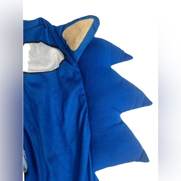 Boys Sonic the Hedgehog One Piece Pajamas Hoodie Suit Costume Kids Size - Picture 9 of 10